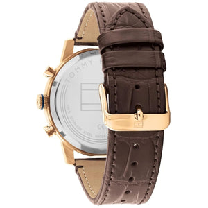 Tommy Hilfiger Sullivan 1791933 Men’s Blue Dial Brown Leather Multi-Function Watch - Luxury Hub Store