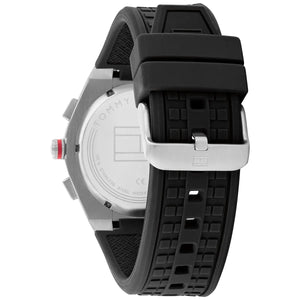 Tommy Hilfiger Connor 1791898 Men’s Black Dial Black Silicone Multi-Function Watch - Luxury Hub Store