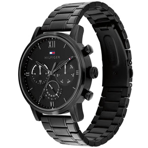 Tommy Hilfiger Sullivan 1791879 Men’s Black Dial Black Stainless Steel Multi-Function Watch - Luxury Hub Store