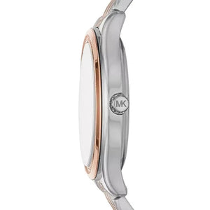 Michael Kors Mindy MK7077 Women’s Mother of Pearl Dial Two-Tone Bracelet Multi-Function Watch - Luxury Hub Store