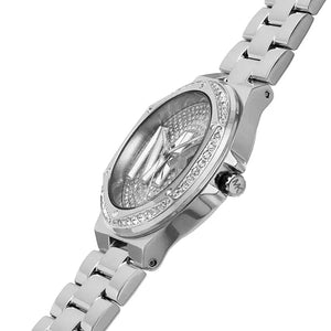 Michael Kors Lennox MK7234 Women’s Silver Crystal Dial Silver Bracelet Multi-Function Watch - Luxury Hub Store