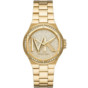Michael Kors Lennox MK7229 Women’s Gold Crystal Dial Gold Bracelet Multi-Function Watch - Luxury Hub Store