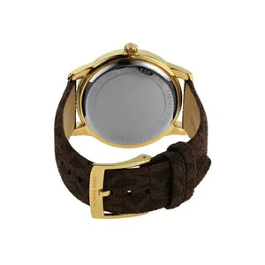 Michael Kors Tibby MK6966 Women’s Gold Dial Brown Leather Multi-Function Watch - Luxury Hub Store