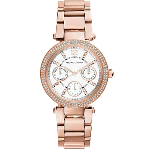 Michael Kors Parker MK5616 Women’s Rose Gold Stainless Steel Multi-Function Watch - Luxury Hub Store