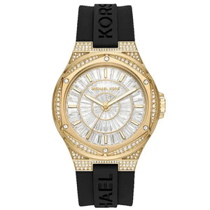 Michael Kors Camille MK7247 Women’s Gold Crystal Silicone Multi-Function Watch - Luxury Hub Store