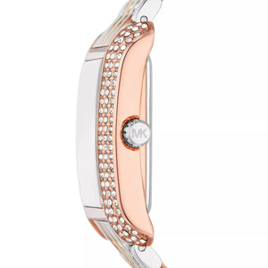 Michael Kors Emery Three-Tone MK4744 Women’s Silver, Gold & Rose Gold Stainless Steel Watch - Luxury Hub Store