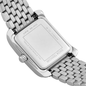 Michael Kors Emery Three MK4829 Women’s Silver Blue Dial Stainless Steel Watch - Luxury Hub Store