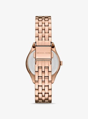 Michael Kors MK4710 Harlowe Women’s Rose Gold Crystal Dial Watch - Luxury Hub Store