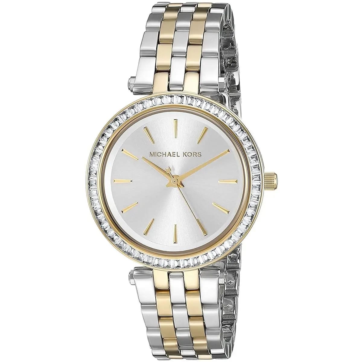 Michael Kors MK3405 Darci Mini Women’s Two-Tone Silver Gold Crystal Watch - Luxury Hub Store