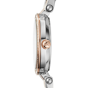 Michael Kors MK3298 Petite Darci Women’s Two-Tone Silver Rose Gold Crystal Watch - Luxury Hub Store