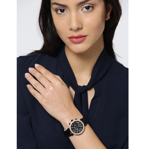 Michael Kors MK5885 Parker Women’s Black Dial Black Chronograph Watch - Luxury Hub Store
