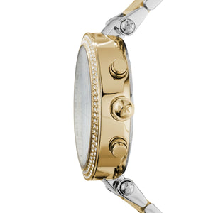 Michael Kors MK5626 Parker Women’s White Dial Two-Tone Chronograph Watch - Luxury Hub Store