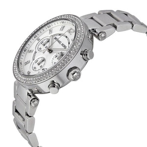 Michael Kors MK5353 Parker Women’s Silver Dial Stainless Steel Chronograph Watch - Luxury Hub Store