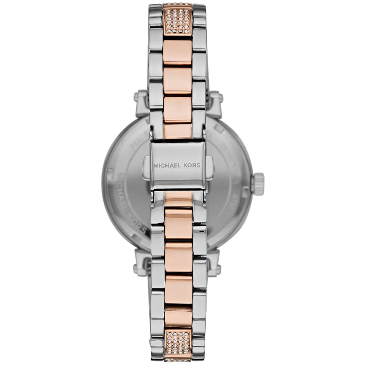 Michael Kors MK4353 Sofie Women’s Silver Rose Gold Chronograph Crystal Watch - Luxury Hub Store