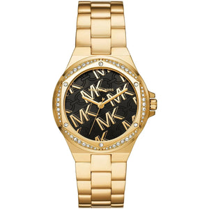 Michael Kors MK7404 Lenox Women’s Black Dial Gold Stainless Steel Watch - Luxury Hub Store