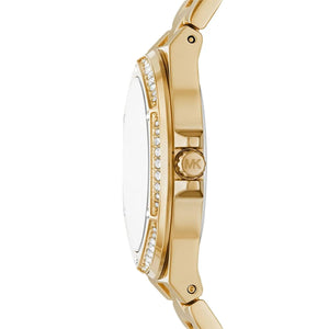 Michael Kors MK7404 Lenox Women’s Black Dial Gold Stainless Steel Watch - Luxury Hub Store