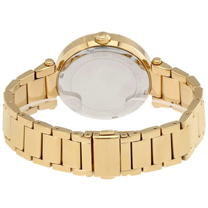 Michael Kors MK5784 Parker Women’s Gold Crystal Bezel MK Logo Dial Stainless Steel Watch - Luxury Hub Store