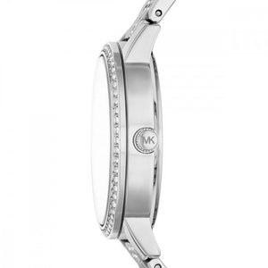Michael Kors MK7542 Women’s Silver Dial Silver Stainless Steel Crystal Logo Watch - Luxury Hub Store