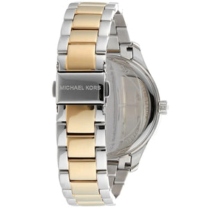 Michael Kors MK6899 Women’s Silver Dial Two-Tone Stainless Steel Crystal Bezel Watch - Luxury Hub Store