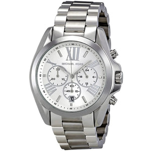Michael Kors MK5535 Women’s Silver Dial Stainless Steel Bradshaw Watch - Luxury Hub Store