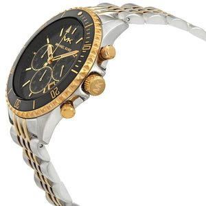 Michael Kors MK8872 Men’s Black Dial Two-Tone Stainless Steel Chronograph Watch - Luxury Hub Store