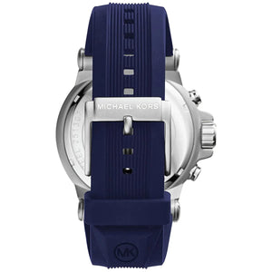 Michael Kors MK8303 Men’s Navy Blue Dial Blue Rubber Strap Chronograph Watch - Luxury Hub Store
