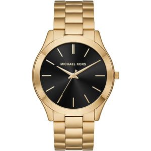 Michael Kors MK8621 Men’s Black Dial Gold Stainless Steel Watch - Luxury Hub Store