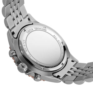 Michael Kors MK8725 Men’s Black Dial Two-Tone Stainless Steel Bayville Chronograph Watch - Luxury Hub Store