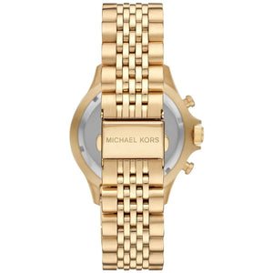 Michael Kors MK8726 Men’s Black Dial Gold Stainless Steel Bayville Chronograph Watch - Luxury Hub Store