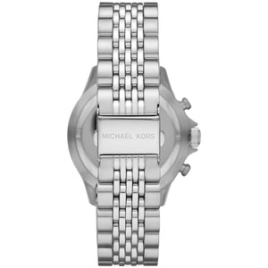 Michael Kors MK8749 Men’s Black Dial Silver Stainless Steel Bayville Chronograph Watch - Luxury Hub Store