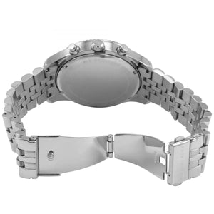 Michael Kors MK8280 Men’s Blue Dial Silver Stainless Steel Lexington Chronograph Watch - Luxury Hub Store