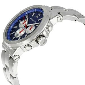 Michael Kors MK8171 Men’s Blue Dial Silver Stainless Steel Dylan Chronograph Watch - Luxury Hub Store