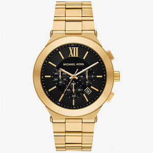 Michael Kors MK9220 Men’s Black Dial Gold Stainless Steel Billie Chronograph Watch - Luxury Hub Store