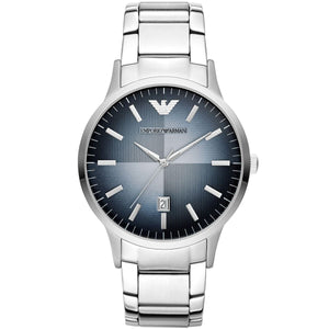 Emporio Armani AR2472 Men’s Blue Dial Stainless Steel Renato Watch - Luxury Hub Store