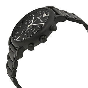 Emporio Armani AR1895 Men’s Black Dial Stainless Steel Luigi Chronograph Watch - Luxury Hub Store