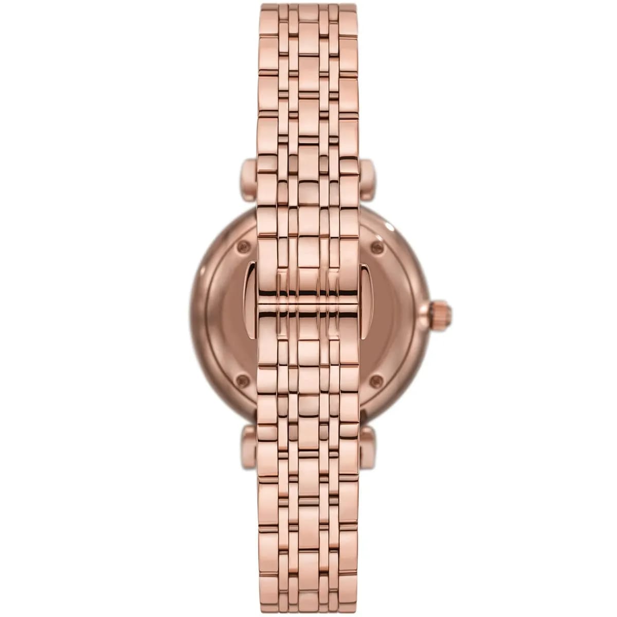 Emporio Armani AR11446 Women’s Silver Crystal Dial Rose Gold Gianni T-Bar Watch - Luxury Hub Store