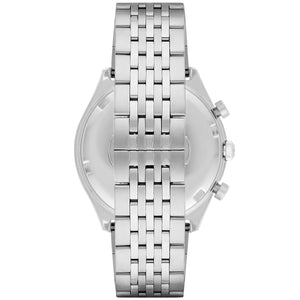 Emporio Armani AR1974 Men’s Blue Dial Stainless Steel Zeta Chronograph Watch - Luxury Hub Store