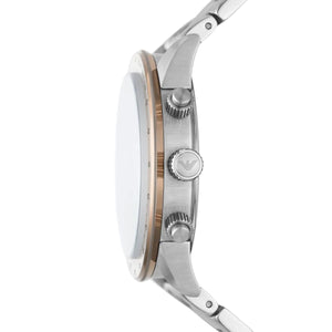Emporio Armani AR11352 Men’s Champagne Dial Stainless Steel Mario Chronograph Watch - Luxury Hub Store
