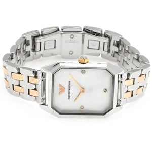 Emporio Armani AR11146 Women’s Mother of Pearl Dial Two-Tone Stainless Steel Gioia Watch - Luxury Hub Store