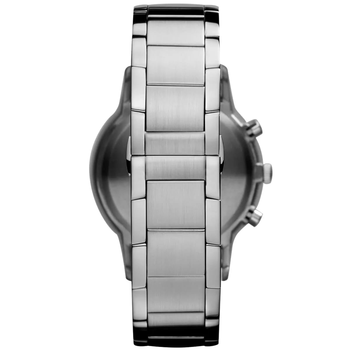 Emporio Armani AR2458 Men’s Silver Dial Stainless Steel Renato Large Chronograph Watch - Luxury Hub Store
