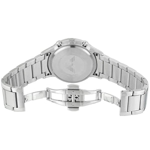 Emporio Armani AR2458 Men’s Silver Dial Stainless Steel Renato Large Chronograph Watch - Luxury Hub Store
