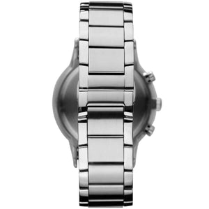 Emporio Armani AR2434 Men’s Black Dial Stainless Steel Renato Watch - Luxury Hub Store