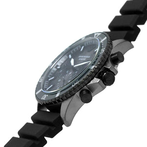 Emporio Armani AR11515 Men’s Black Dial Silicone Strap Diver Chronograph Watch - Luxury Hub Store