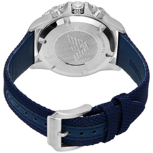 Emporio Armani AR11588 Men’s Blue Dial Fabric Strap Diver Chronograph Watch - Luxury Hub Store