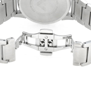 Emporio Armani AR11306 Men’s Blue Dial Silver Stainless Steel Chronograph Watch - Luxury Hub Store