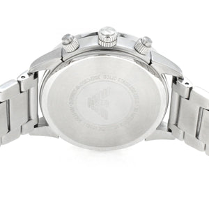 Emporio Armani AR11306 Men’s Blue Dial Silver Stainless Steel Chronograph Watch - Luxury Hub Store
