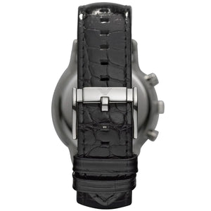 Emporio Armani AR2447 Men’s Black Dial Black Leather Chronograph Watch - Luxury Hub Store