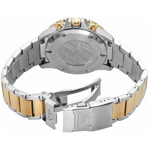 Emporio Armani AR11586 Men’s Green Dial Two-Tone Stainless Steel Diver Chronograph Watch - Luxury Hub Store