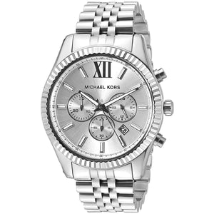 Michael Kors MK8405 Men’s Silver Dial Silver Stainless Steel Chronograph Watch - Luxury Hub Store