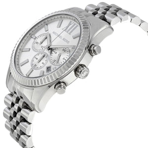 Michael Kors MK8405 Men’s Silver Dial Silver Stainless Steel Chronograph Watch - Luxury Hub Store